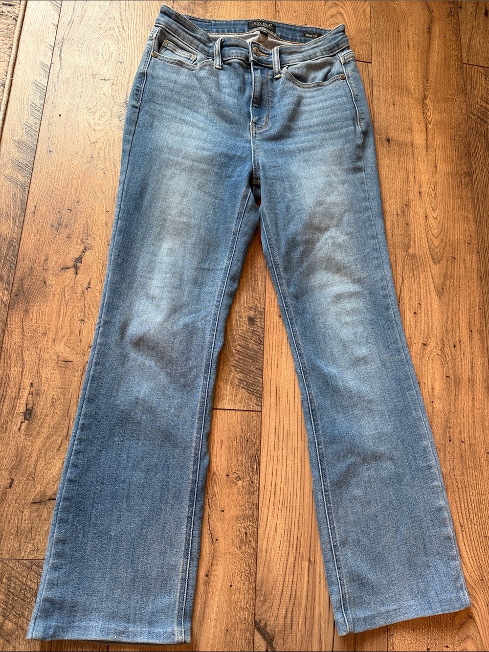 Judy Blue High Rise Classic Bootcut Jeans Medium Wash Stretch Denim 7 28 6